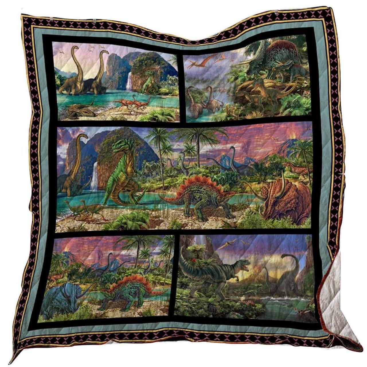 Dinosaur Washable Quilt 1801-03 and Home Decor