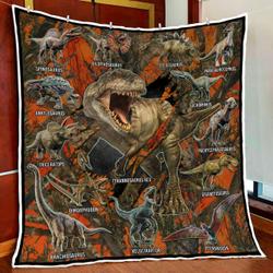 Dinosaur World Quilt Blanket and Home Decor
