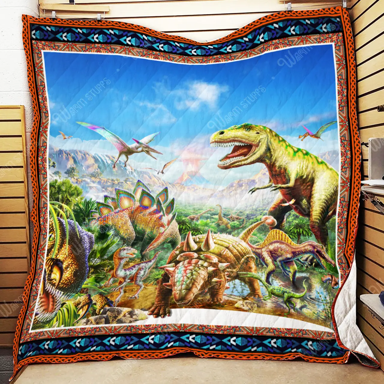 Dinosaur World Quilt Kb and Home Decor