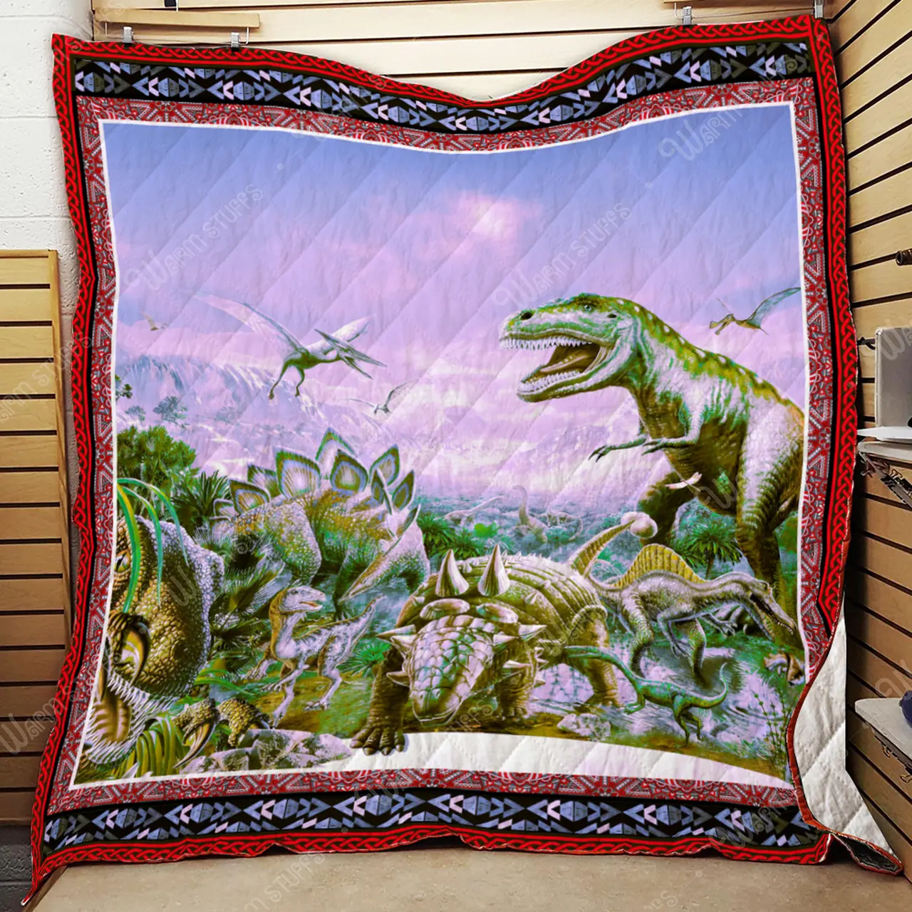 Dinosaur World Quilt Kb3 and Home Decor