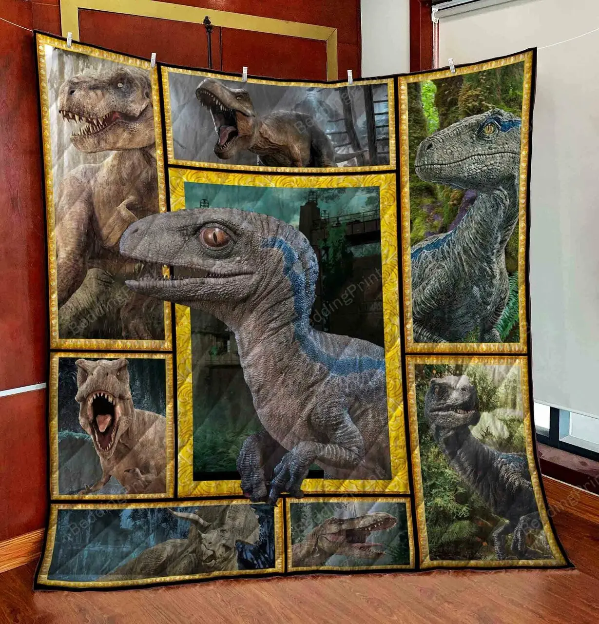 Dinosaurus Quilt Blanket and Home Decor