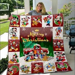 Disney Characters Merry Christmas Quilt  Dnstyles and Home Decor