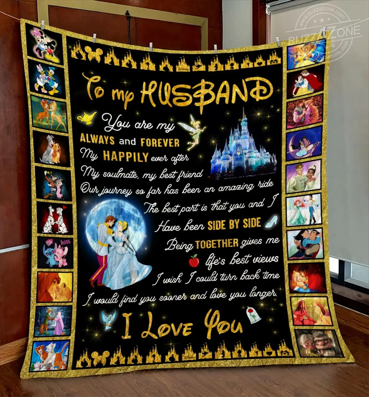 Disney Husband Side By Side Quilt Gg and Home Decor