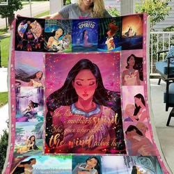 Disney Pocahontas Sofa Bed Throw Fleece Blanket Pct01  Quilt and Home Decor