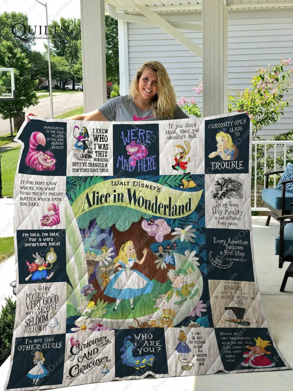 DisneyS Alice In Wonderland Quilt Blanket and Home Decor
