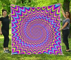 Dizzy Spiral Moving Optical Illusion Cl17100260Mdq Quilt Blanket and Home Decor