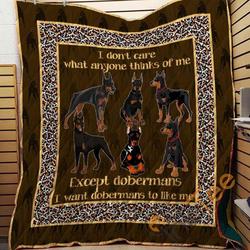 Doberman 09 Blanket TH10072019 Quilt and Home Decor