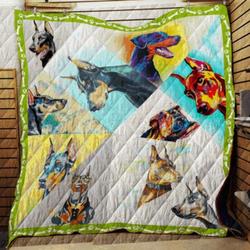 Doberman Cl22100156Mdq Quilt Blanket and Home Decor