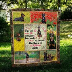 Doberman Heart Knows Quilt Blanket Dhc09122161Dd and Home Decor