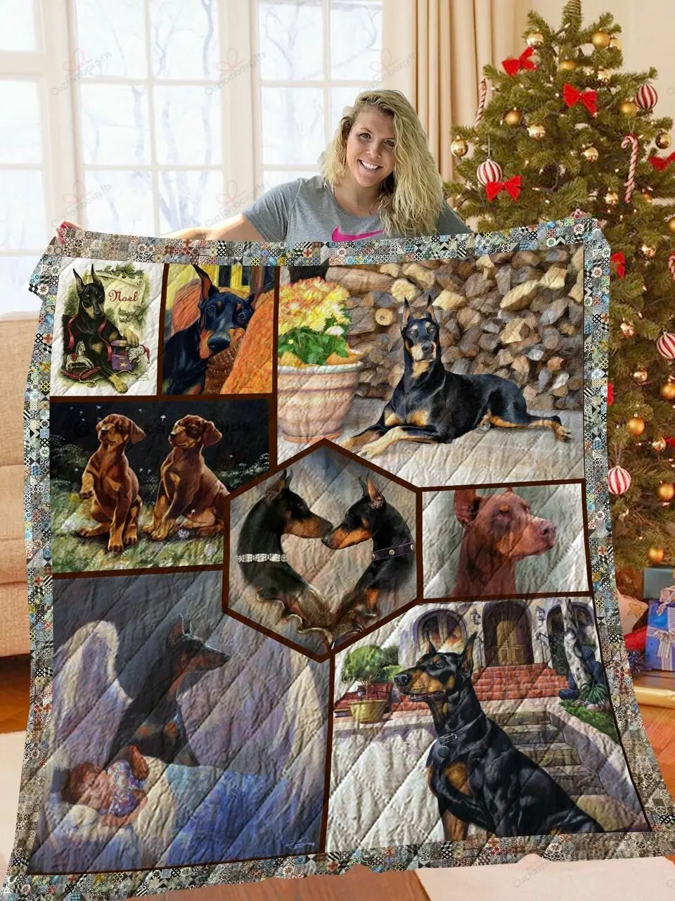 Doberman KC2509279CL Quilt Blanket and Home Decor