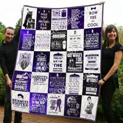 Doctor Who Quilt Blanket For Fans and Home Decor