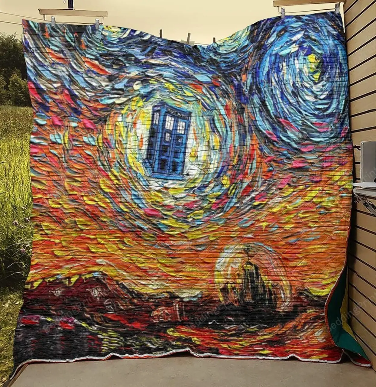 Doctor Who Tv Series Tardis Quilt Blanket and Home Decor