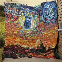 Doctor Who Tv Series Tardis Quilt Blanket and Home Decor