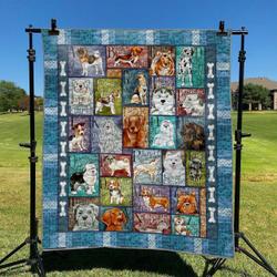 Dog 04 DHCLD0909 Quilt Blanket and Home Decor