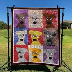 Dog 2 DHCCNA0909 Quilt Blanket and Home Decor