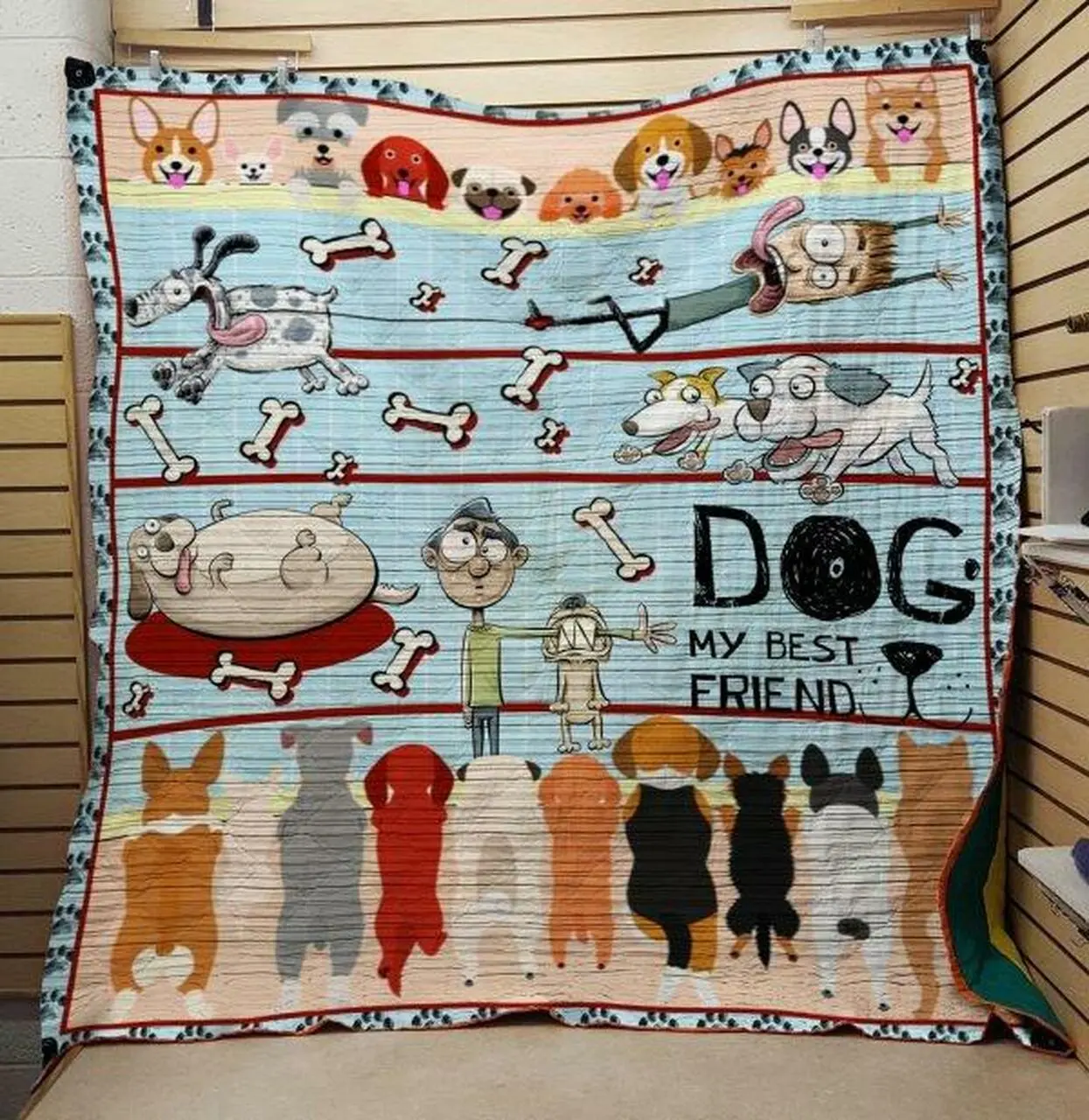 Dog 203037 Quilt Blanket Quilt and Home Decor