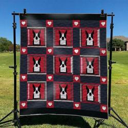 Dog Boston Terrier Hur Quilt xx and Home Decor