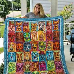 Dog Cl14100176Mdq Quilt Blanket and Home Decor