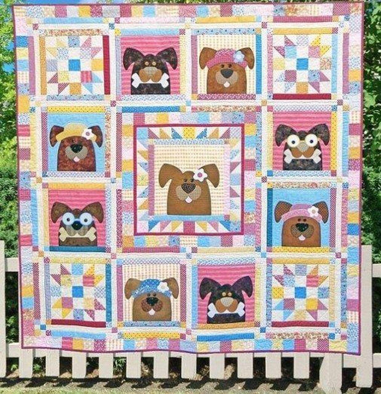 Dog Cla1910162Q Quilt Blanket and Home Decor