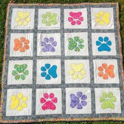 Dog Feet Clp200632 Quilt Blanket and Home Decor