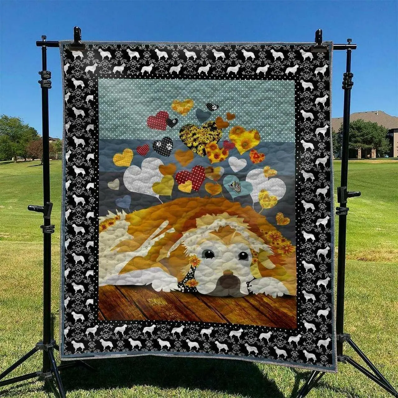 Dog Golden Retriever Hur Quilt nn and Home Decor