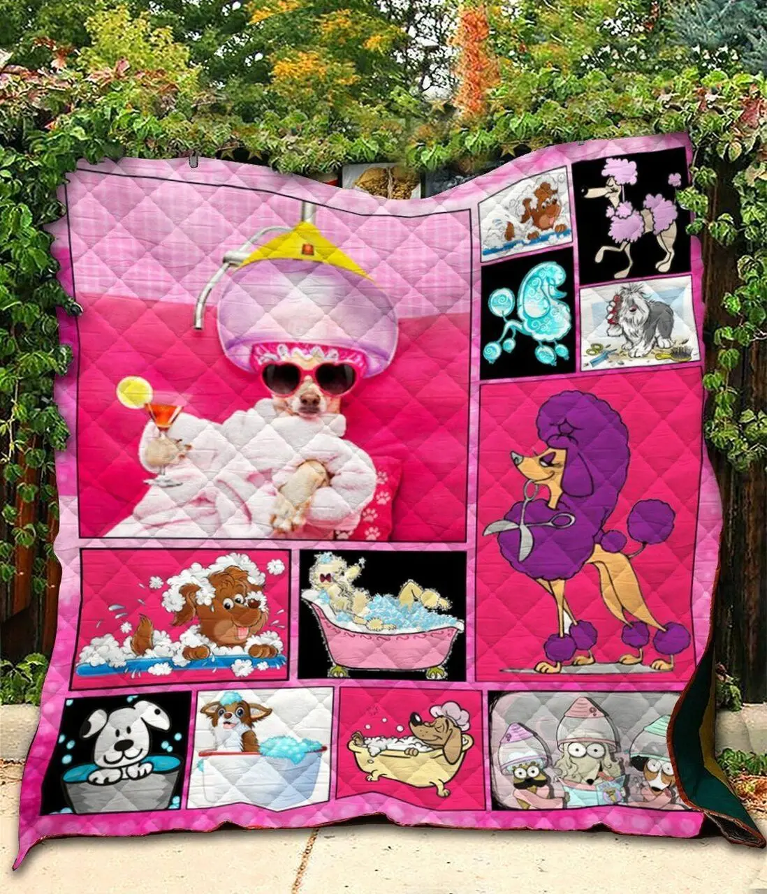 Dog Grooming Quilt Blanket Dhc0910531Vt and Home Decor