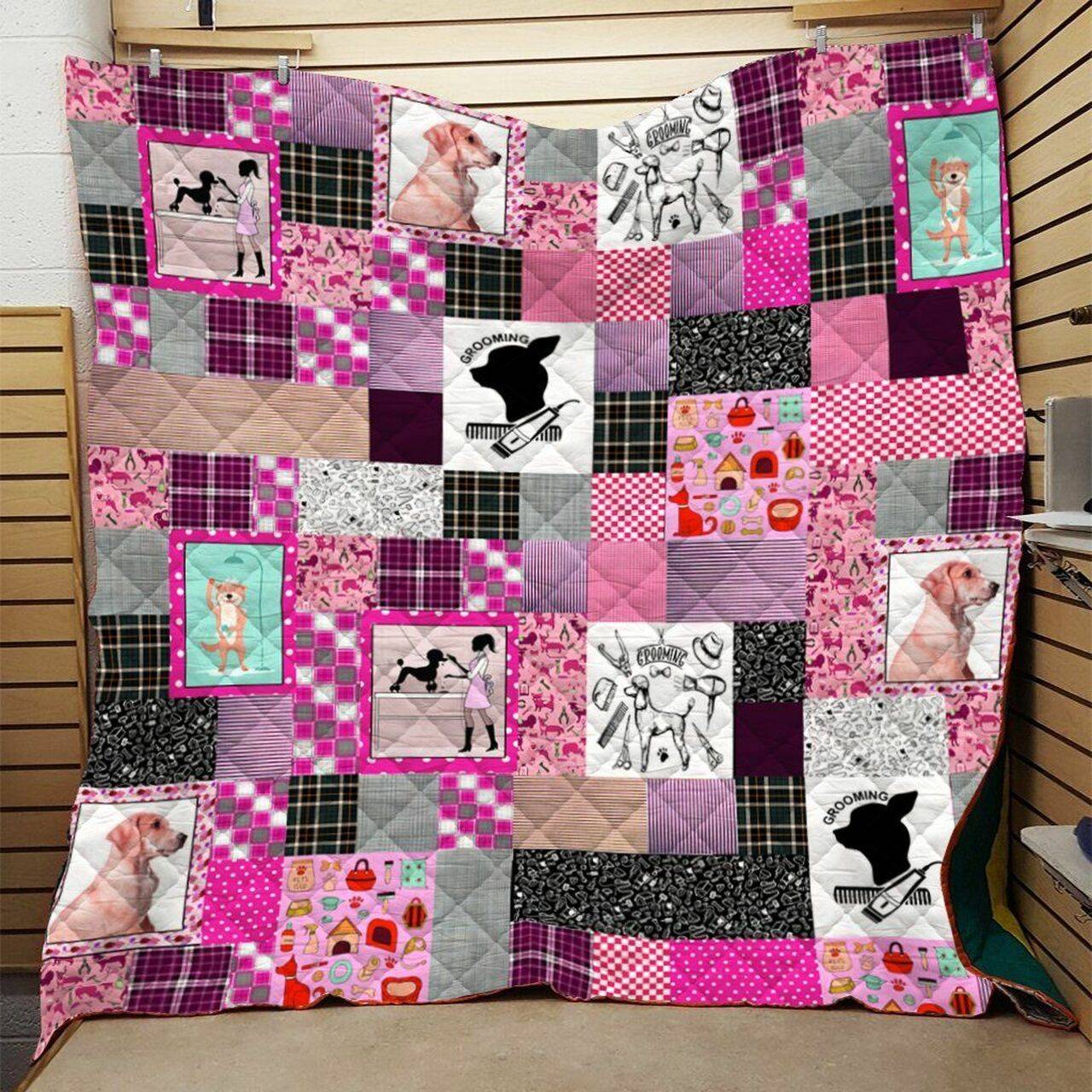 Dog Grooming Quilt Blanket Dhc0910773Vt and Home Decor