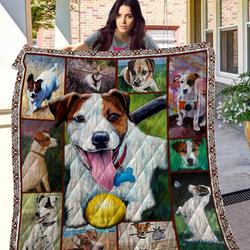 Dog Jack Russell Terrier Blanket Th10072019 Quilt and Home Decor