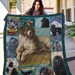 Dog Newfoundland Quilt Blanket and Home Decor