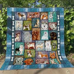 Dog Nx040611 Quilt Blanket and Home Decor