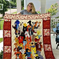 Dog Quilt Blanket Dhc1501499Vt and Home Decor