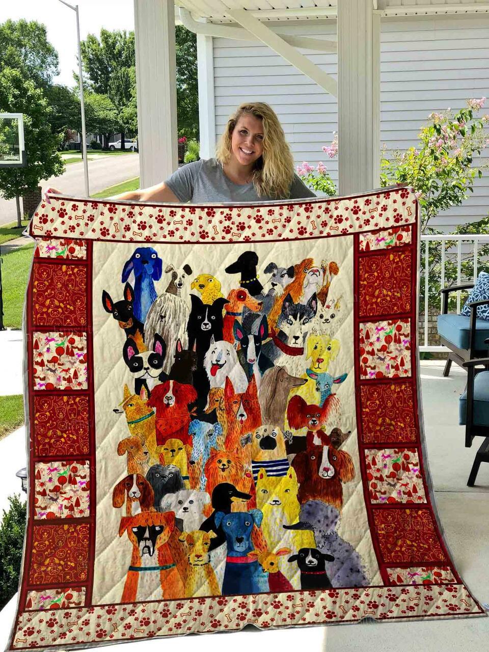 Dog Quilt Bt23_1408 Quilt and Home Decor