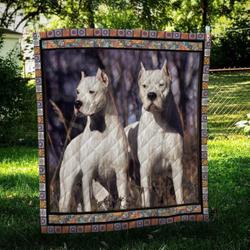 Dogo Argentino Together Quilt Blanket Dhc09122031Dd and Home Decor
