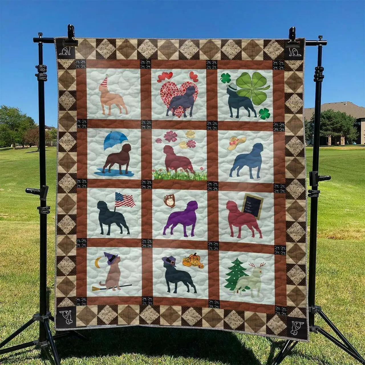 Dogs 05 DHCKL0909 Quilt Blanket and Home Decor