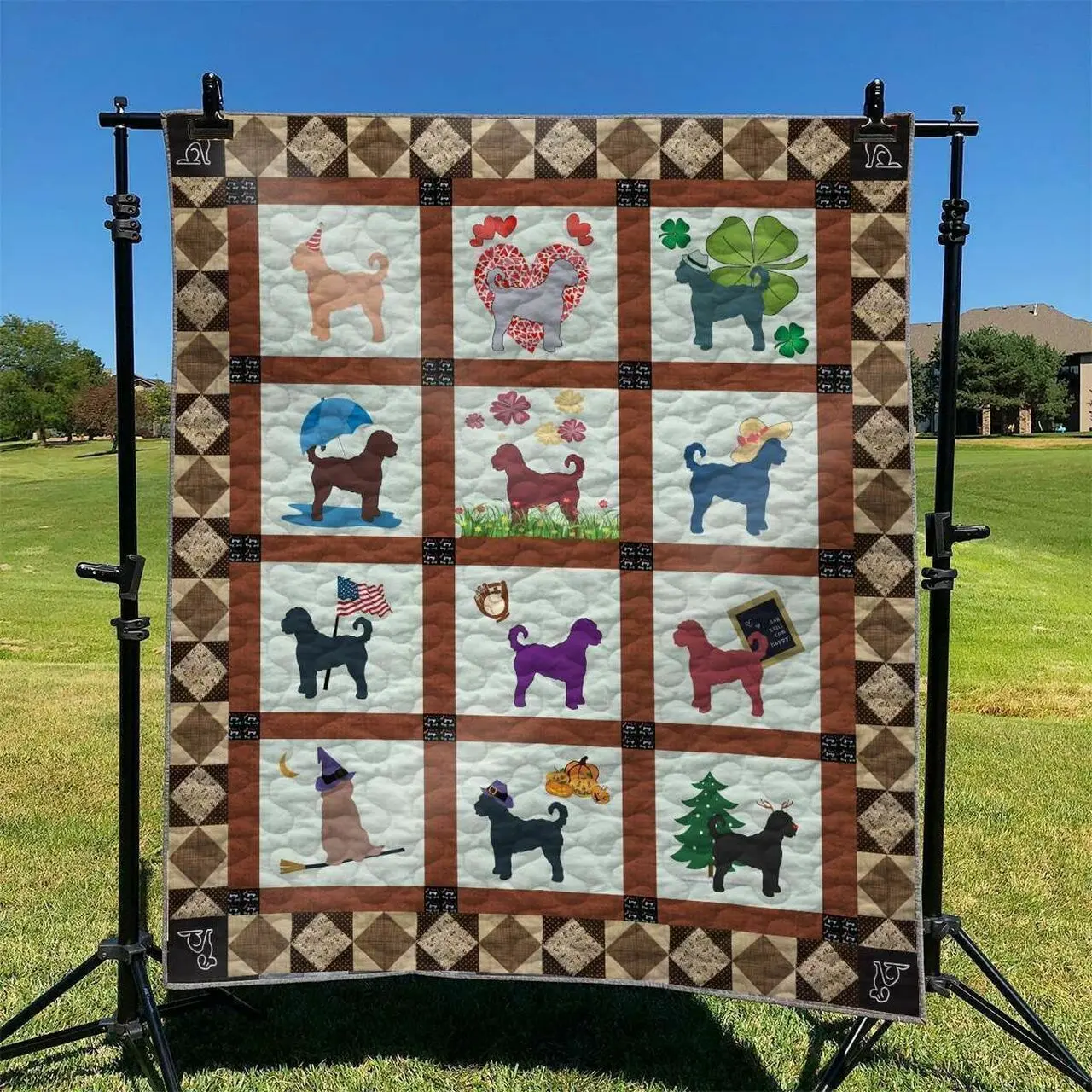 Dogs 06 DHCKL0909 Quilt Blanket and Home Decor
