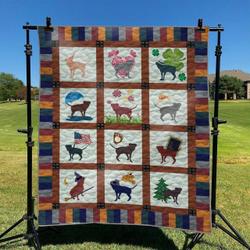 Dogs 09 DHCKL0909 Quilt Blanket and Home Decor
