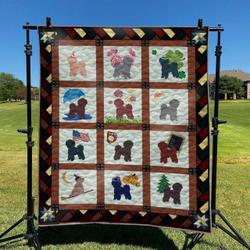 Dogs 12 DHCKL0909 Quilt Blanket and Home Decor