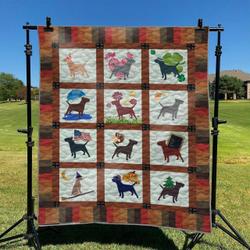 Dogs And Life DHCKL0909 Quilt Blanket and Home Decor
