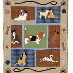 Dogs CLM020761 Quilt Blanket and Home Decor