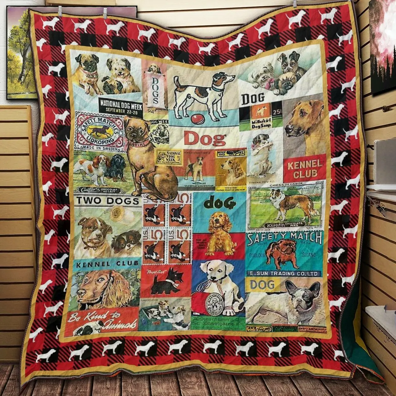 Dogs V2 Quilt Blanket Dhc09121869Dd and Home Decor