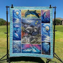 Dolphin Couple DHCLD0909 Quilt Blanket and Home Decor