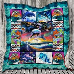 Dolphin Free Like A Dolphin Quilt Blanket Dhc03011412Dd and Home Decor