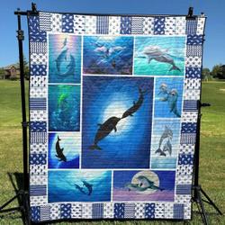 Dolphin Love Hur Quilt fe and Home Decor