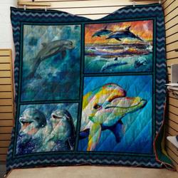 Dolphin Quilt V1 and Home Decor