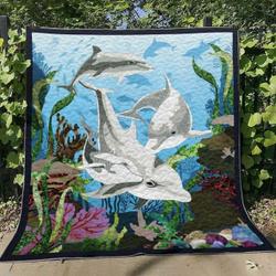Dolphin Tl280612 Quilt Blanket and Home Decor