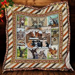 Donkey Love The Beautiful Day Quilt Blanket ABC07111019 and Home Decor