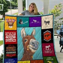 Donkey Quilt Blanket Dhc1501367Vt and Home Decor