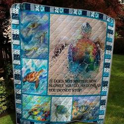 Dont Stop Turtle Quilt Blanket  Quilt and Home Decor
