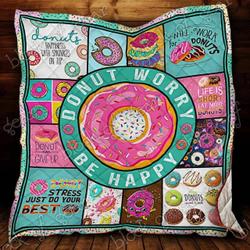 Donut Worry Be Happy Cl18100221Mdq Quilt Blanket and Home Decor