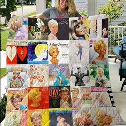 Doris Day Quilt Blanket  Limited Quilt Blanket and Home Decor